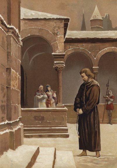Pokuta cesarza Henryka IV autorstwa Spanish School