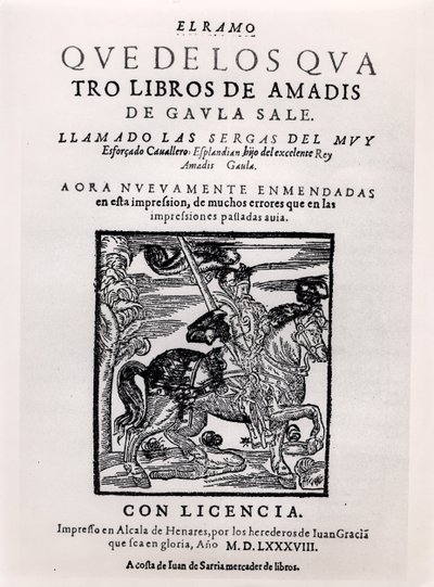 Strona tytułowa Amadis de Gaula, 1588 autorstwa Spanish School