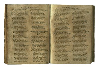VEGA CARPIO, Felix Lope de (1562-1635). La gallarda toledana", komedia Lope de Vegi zawarta w kompilacji "Parte catorze de las comedias de Lope de Vega", wydanej w Madrycie przez wdowę po Fernando Correa Montenegro (1621). Fotografia. HISZPANIA. C autorstwa Spanish School