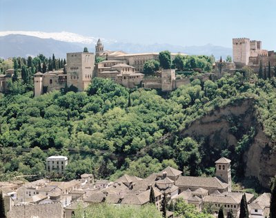 Widok pałacu Alhambra od strony płn-wsch, XIV-XVI w. autorstwa Spanish School