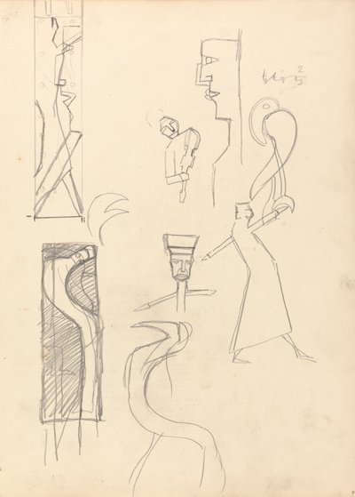 Jaskinia Złotego Cielca: Studium figur geometrycznych autorstwa Spencer Frederick Gore