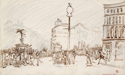 Scena uliczna – Piccadilly Circus, ok. 1900 autorstwa Spencer Gore