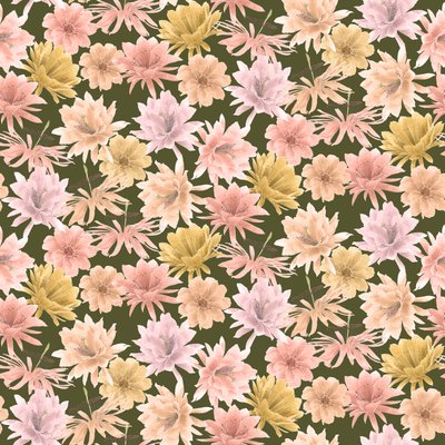 Wzór Mojave Desert Blooms, 2021 (ołówek grafitowy i cyfrowy) autorstwa Stacy Hsu