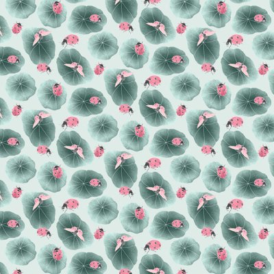 Kolorystyka wzoru współrzędnych nasturcji 1, 2020 (ołówek grafitowy i cyfrowy) autorstwa Stacy Hsu