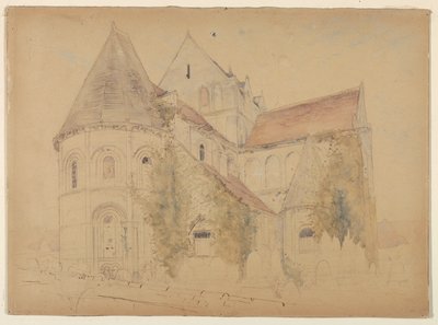 Szkic kościoła św. Mikołaja, Caen, Francja autorstwa Stanford White