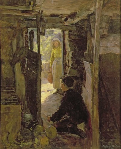Przy drzwiach chaty autorstwa Stanhope Alexander Forbes