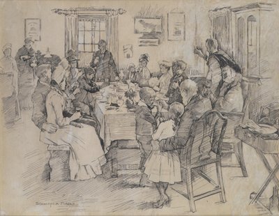 Zdrowie Panny Młodej (atrament na papierze) autorstwa Stanhope Alexander Forbes