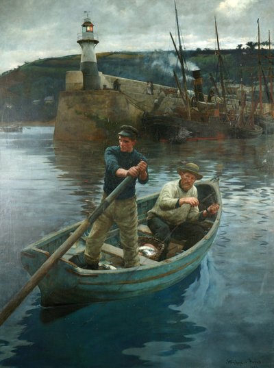 Latarnia morska Newlyn w Kornwalii autorstwa Stanhope Alexander Forbes