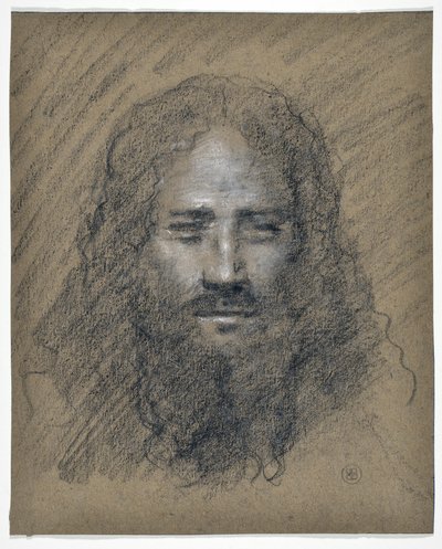 Głowa brodatego mężczyzny (rysunek) autorstwa Stanislas Torrents y de Amat