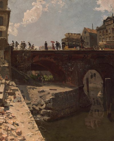 Most we francuskim mieście autorstwa Stanislas Victor Edouard Lepine