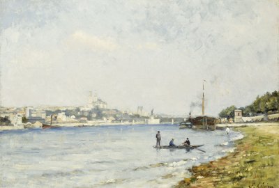 Sekwana w Passy, ok. 1880 (olej na płótnie) autorstwa Stanislas Victor Edouard Lepine