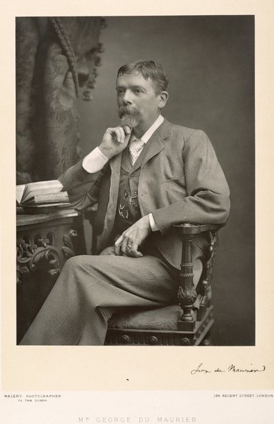 George du Maurier (1834-96), artysta, rysownik i powieściopisarz, fotografia portretowa autorstwa Stanislaus Walery