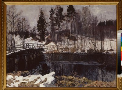Wiosna. Obraz Stanisława Julianowicza Żukowskiego (Żukowski) (1873-1944), olej na płótnie. Sztuka rosyjska, początek XX wieku, secesja, modernizm. Państwowe Muzeum Sztuki Republiki Karelii, Pietrozawodsk (Rosja). autorstwa Stanislav Joulianovitch Joukovski