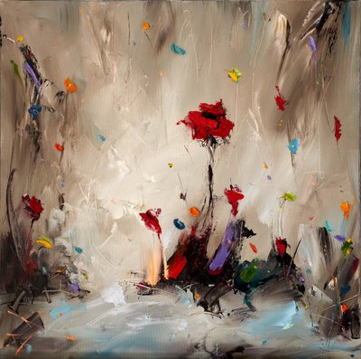 Żywe, abstrakcyjne kwiaty autorstwa Stanislav Lazarov