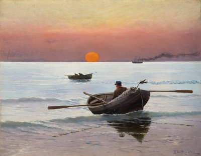 Zachód słońca nad morzem (olej na płótnie) autorstwa Stanislaw Ignacy Witkiewicz