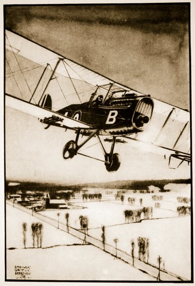 R.A.F pomaga przerwać strajk transportowy autorstwa Stanley Orton Bradshaw