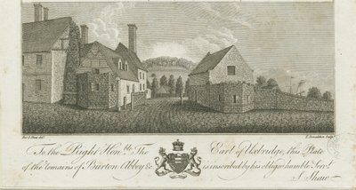 Opactwo Burton-upon-Trent: grawerowanie, nd [c1795] (druk) autorstwa Stebbing Shaw