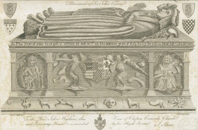 Clifton Campville Church - Vernon Monument: grawerowanie, bd [1762-1802] autorstwa Stebbing Shaw