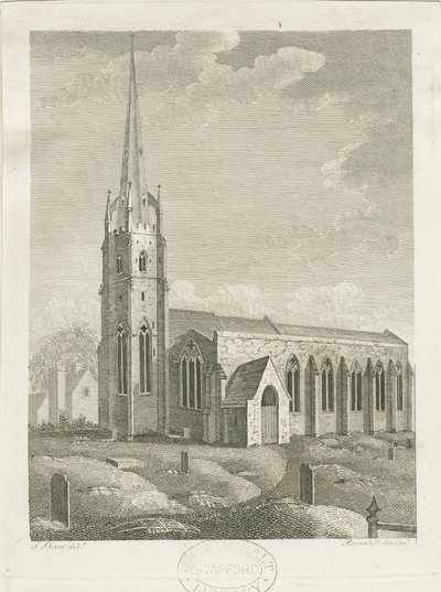 Clifton Campville Church: grawerowanie, bd [ok. 1790] (druk) autorstwa Stebbing Shaw