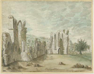Opactwo Croxden: akwarela, bd [1762-1802] (malarstwo) autorstwa Stebbing Shaw