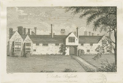 Drayton Bassett - „Drayton Manor”: grawerowanie i [c 1800] (druk) autorstwa Stebbing Shaw