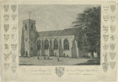 Drayton Bassett Church: grawerowanie, bd [1762-1802] (druk) autorstwa Stebbing Shaw
