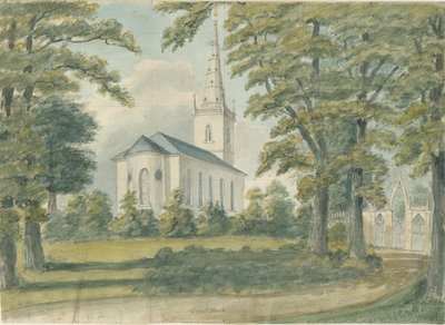 Kaplica Great Barr: malowanie akwarelą, bd [1762-1802] autorstwa Stebbing Shaw