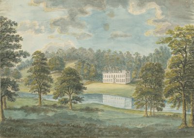 Great Barr Hall: malarstwo akwarelowe, bd [1762-1802] autorstwa Stebbing Shaw