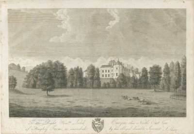Hagley Hall: grawerowanie autorstwa Stebbing Shaw