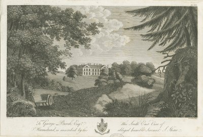 Hamstead Hall: grawerowanie, bd [1762-1802] (druk) autorstwa Stebbing Shaw