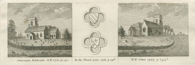 Kościół Mavesyn Ridware: grawerowanie, 1781 autorstwa Stebbing Shaw