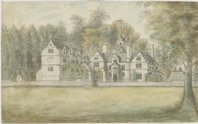 Norton Canes - Little Wyrley Hall: malarstwo akwarelowe, bd [1762-1802] autorstwa Stebbing Shaw