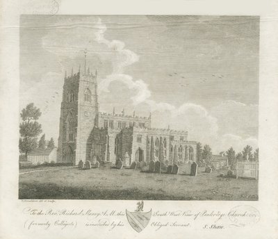 Penkridge Church: grawerowanie i [koniec XVIII wieku] (druk) autorstwa Stebbing Shaw