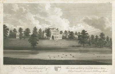 Shenstone - Little Aston Hall: grawerowanie, bd [1762-1798] (druk) autorstwa Stebbing Shaw