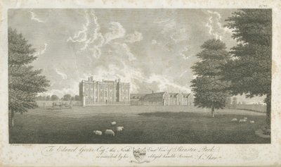 Shenstone Park - Hall: grawerowanie i [koniec XVIII wieku] (druk) autorstwa Stebbing Shaw