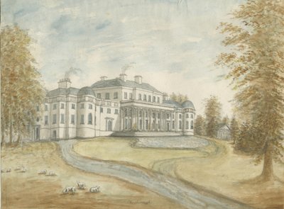 Shugborough Hall: malarstwo akwarela i [ok. 1800] autorstwa Stebbing Shaw