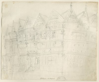Stafford - Starożytny "Wysoki Dom": rysunek ołówkiem, bd [1794] autorstwa Stebbing Shaw