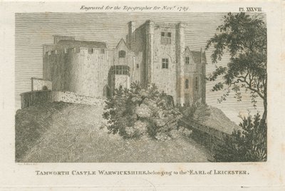 Zamek Tamworth: grawerowanie, bd [ok. 1799] (druk) autorstwa Stebbing Shaw