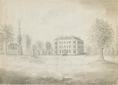 Thorpe Constantine Church and Hall: rysunek ołówkiem i farbą, bd [1762-1802] autorstwa Stebbing Shaw