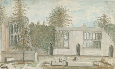 Tixall Hall: malowanie akwarelą, bd [1762-1802] autorstwa Stebbing Shaw
