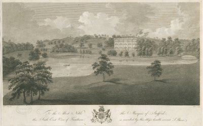Trentham Hall: grawerowanie, bd [ok. 1794] (druk) autorstwa Stebbing Shaw