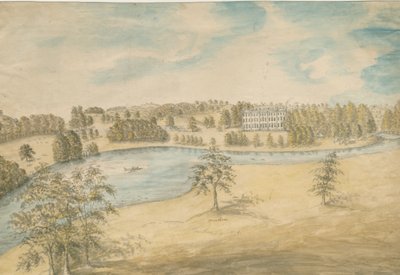 Trentham Hall: malarstwo akwarela, ndc 1794] (malarstwo) autorstwa Stebbing Shaw