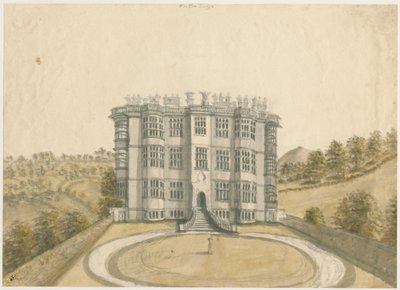 Wootton Lodge: malowanie akwarelą, bd [1794] autorstwa Stebbing Shaw