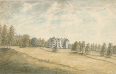Wrottesley Hall: malarstwo akwarelowe, bd [1762-1802] autorstwa Stebbing Shaw