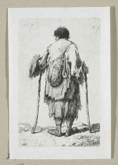 Żebrak widziany od tyłu autorstwa Stefan Juliusz Norblin de la Gourdaine