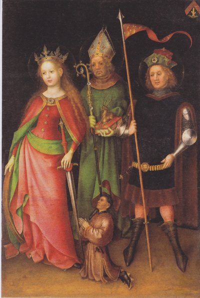 Hl. Katharina, Hubert und Quirinus (Jüngstes-Gericht-Altar) autorstwa Stefan Lochner