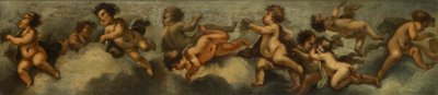 Wywóz Putti, ok. 1655-72 (papier położony na płótnie z ochroną szkła) autorstwa Stefano (after) Magnasco