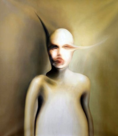Zniekształcony surrealistyczny portret autorstwa Stefano Mazzolini