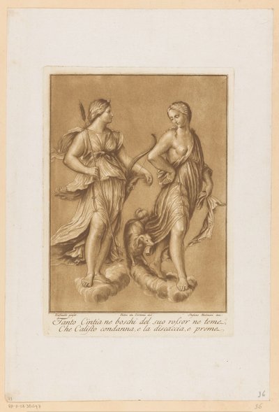 Diana i Callisto Plafondschilderingen van de Loggia di Galatea in de Villa Farnesina te Rome (tytuł serii) autorstwa Stefano Mulinari