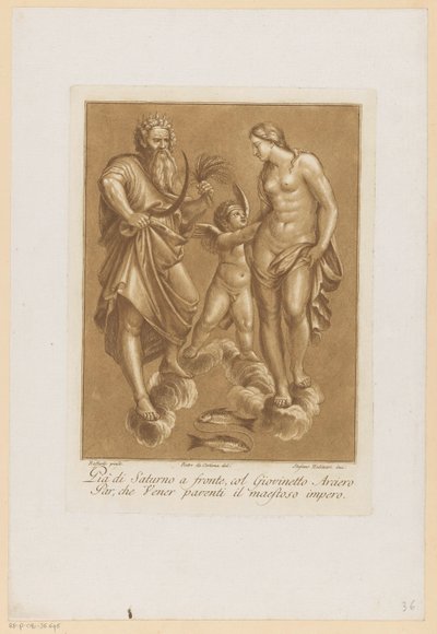 Saturnus, zakochana Wenus Plafondschilderingen van de Loggia di Galatea in de Villa Farnesina te Rome (tytuł serii) autorstwa Stefano Mulinari